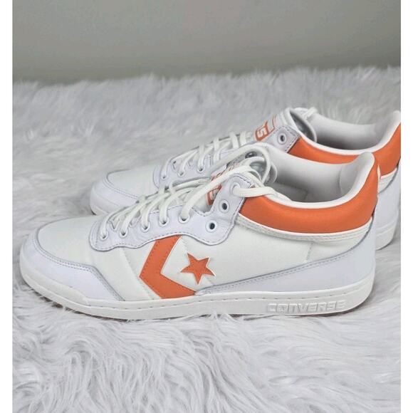 Converse CONS Fastbreak Pro Mid White Orange Sneakers A09185C Men\'s Size 9 main image 4